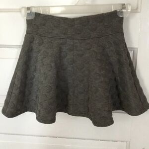 Gray Textured Girls Skirt